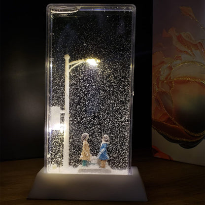 Işıklı Karlı Sokak Lambası